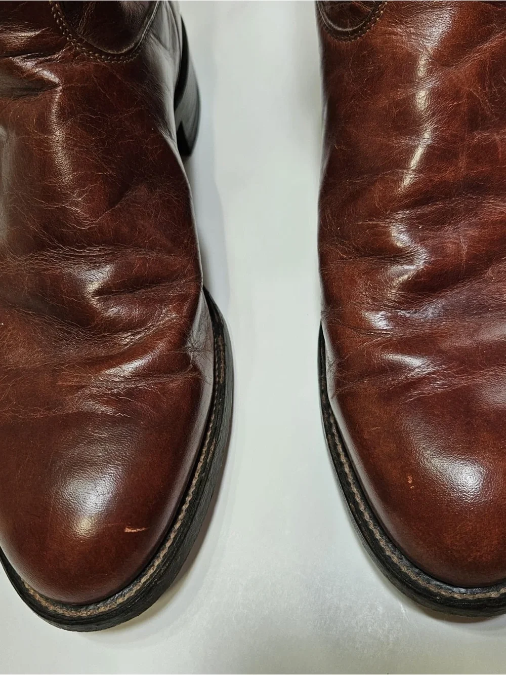 Vintage Justin 3512 Redwood Cowboy Boots 12EE USA Made Western Mens